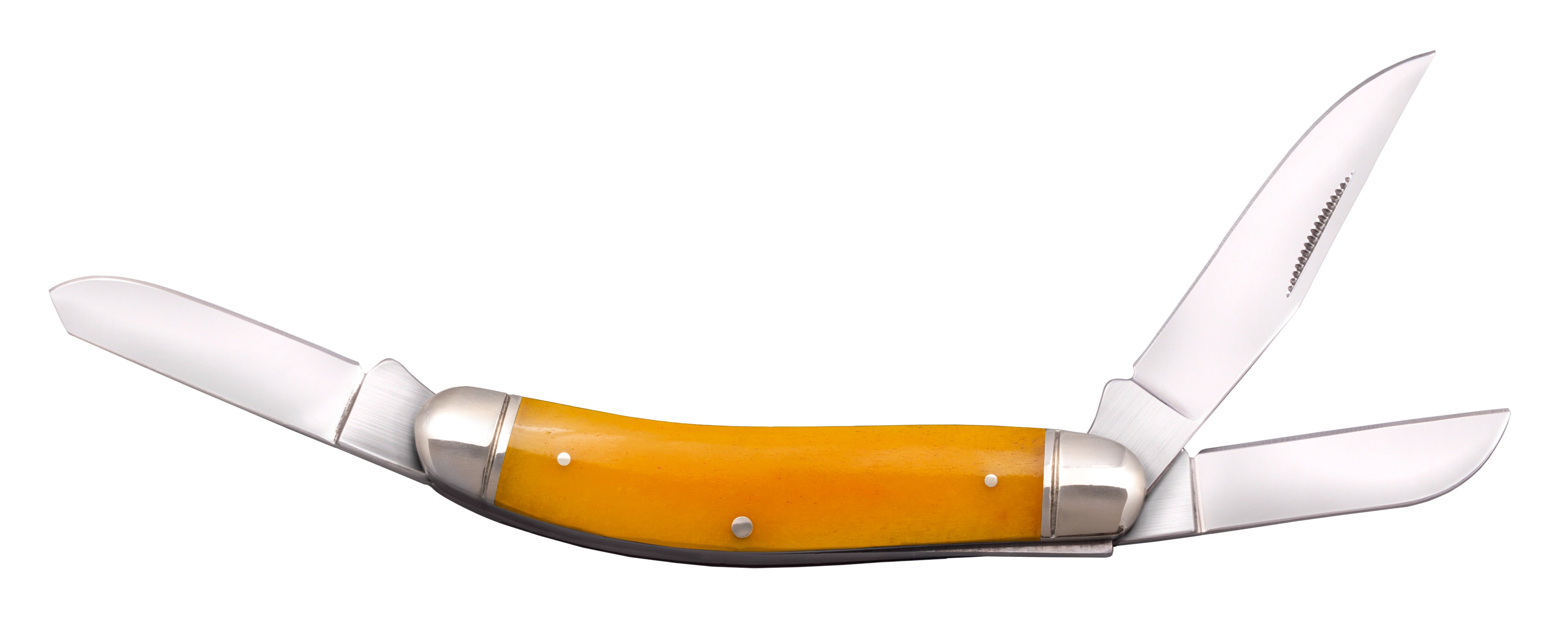 Cold Steel Gentlemen's Stockman Folding Knife, Yellow Bone Handles, 3.75" Closed, Slipjoint (non-locking)