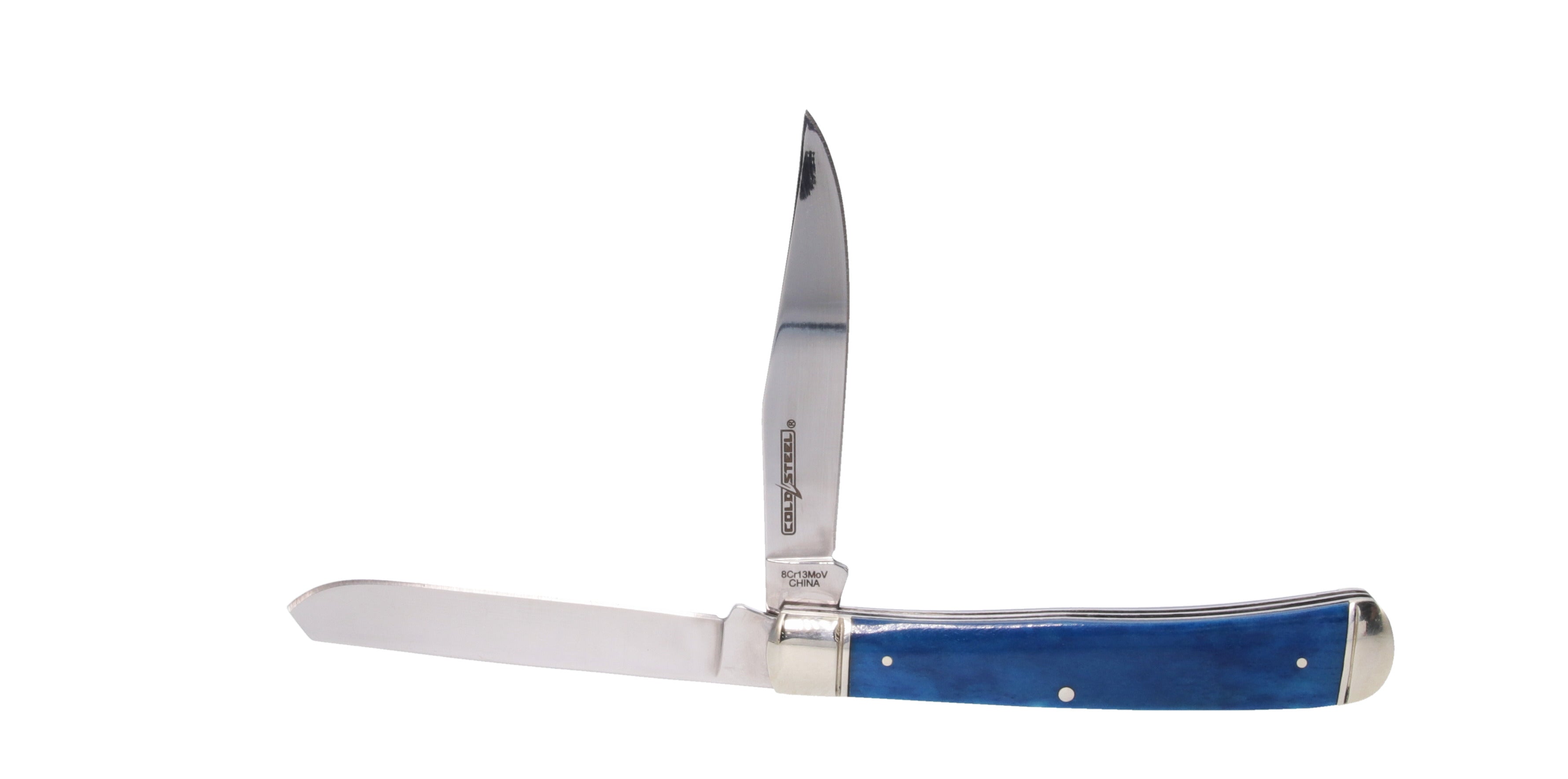 Cold Steel Mini Trapper Folding Knife, Jigged Bone Handles, 3.5" Closed, Slipjoint (non-locking)