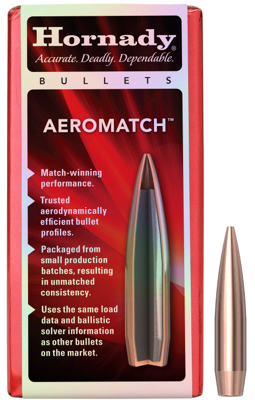 Hornady .224 DIA 77GR HPBT W/C (1-9") AEROMATCH product image