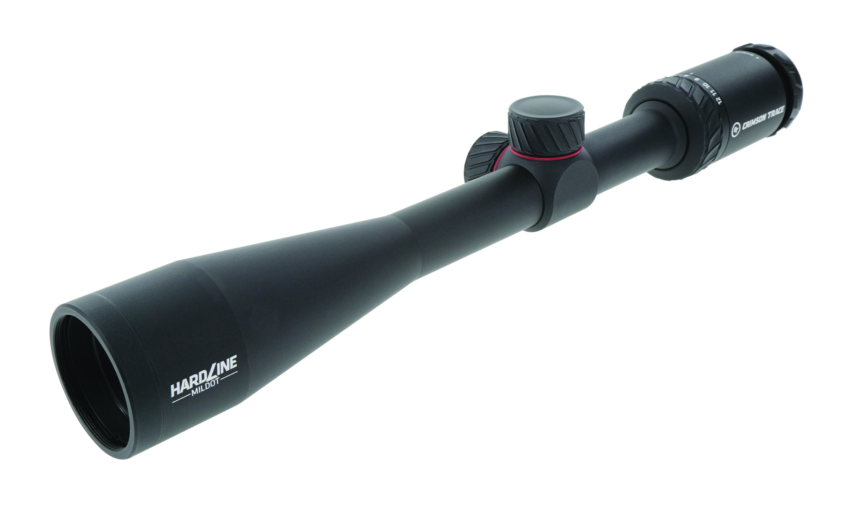 Crimson Trace Hardline Rifle Scope 4-12x40mm 1in Tube Second Focal Plane CT MILDOT Reticle MOC Coating Black 01-01510