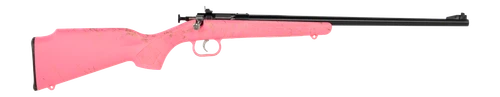 Crickett Gen 2 .22 LR Rifle – Pink/Gold Webbed Synthetic, Blued product image