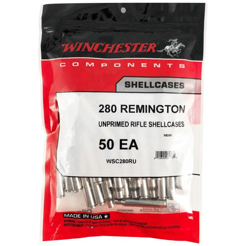 Winchester .280 Remington Unprimed Brass Cases - 50 Count