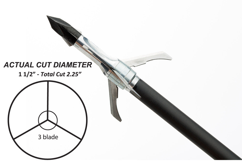 Grim Reaper Crossbow Mechanical Broadheads - Crossbow RC 125 gr 3-Blade (1 1/2'') - #1883