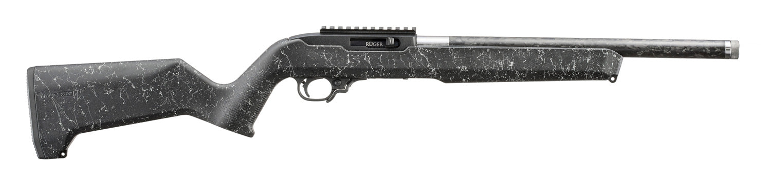 Ruger 10/22 Carbon Fiber 22 LR Black Magpul MOE X-22 with White Speckle 16.10" Rifle