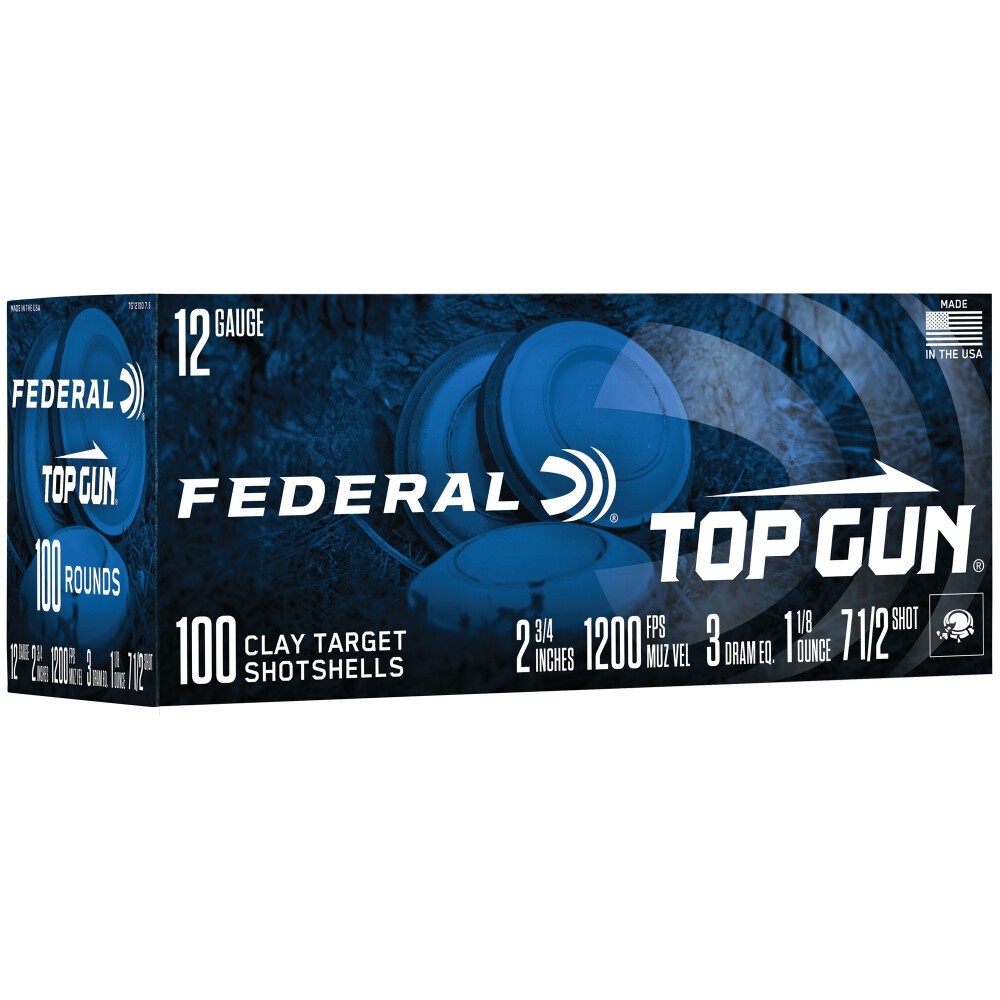 Federal Top Gun 12GA 2-3/4" 1-1/8 Oz #7.5 Target Load 100 Pack