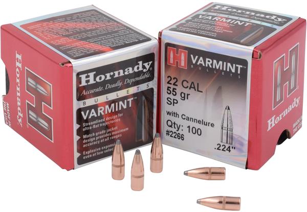 Hornady .224 DIA 55GR SPITZER W/C