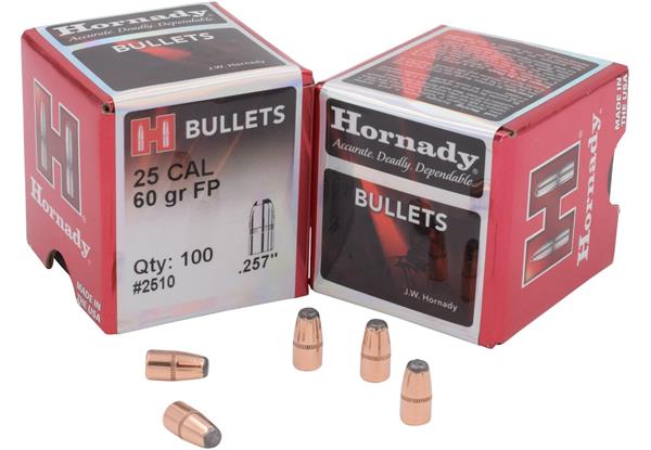 Hornady .257 DIA 60GR FLAT POINT