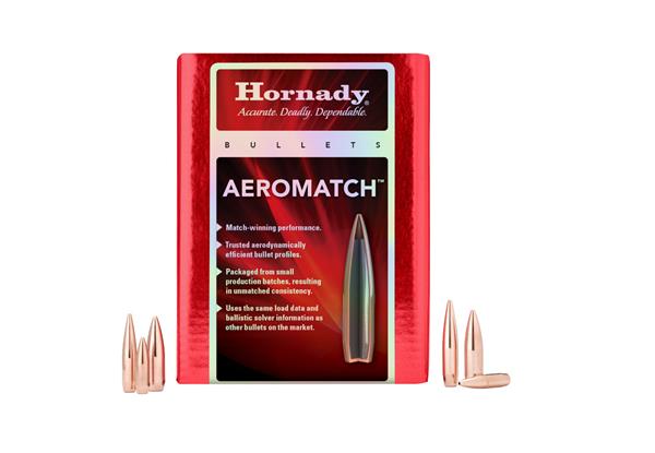Hornady .264 DIA 140GR HHB (1-8") AEROMATCH 500PK SEQUENTIAL OFF TH
