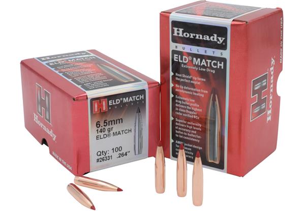 Hornady .264 DIA 6.5MM 140GR ELD MATCH BULLETS