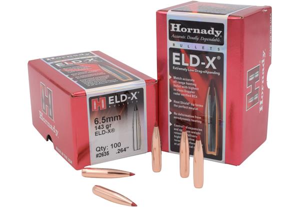 Hornady .264 DIA 6.5MM 143GR ELD-X BULLETS