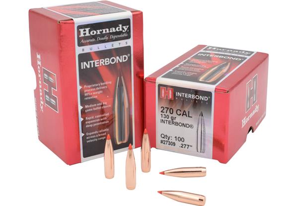 Hornady 270 Cal .277 130 Gr InterBond