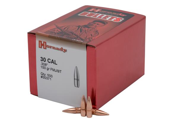 Hornady .308 DIA 150GR FMJ-BT BULLETS 500 PER/BOX
