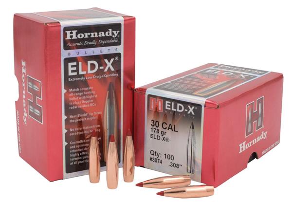 Hornady .308 DIA 178GR ELD-X BULLETS