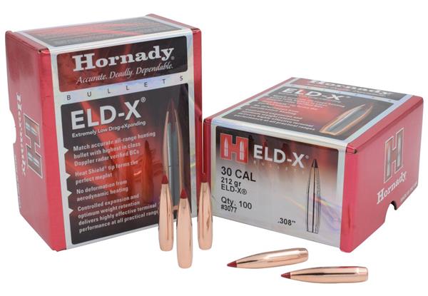 Hornady .308 DIA 212GR ELD-X BULLETS