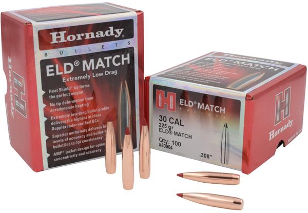 Hornady .308 DIA 225GR ELD MATCH BULLETS