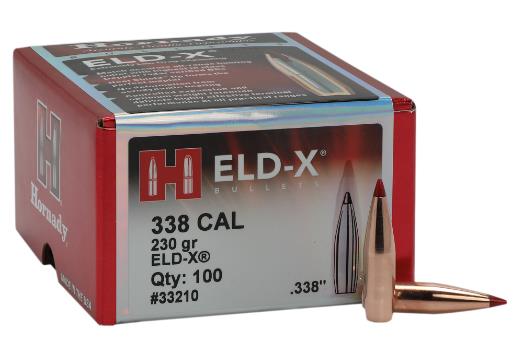 Hornady .338 DIA 230GR ELD-X BULLETS