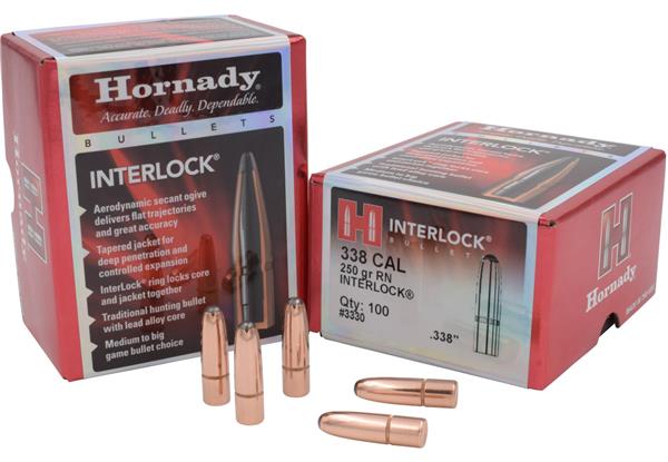 Hornady .338 DIA 250GR ROUND NOSE