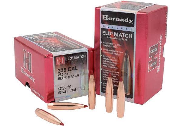 Hornady .338 DIA 285GR ELD MATCH BULLETS
