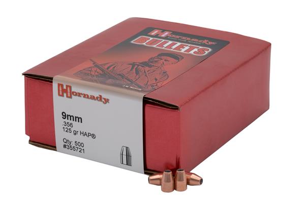 Hornady 9MM 125GR HAP 500CT