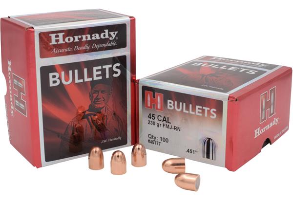 Hornady .451 DIA 230GR FMJ RN ENC