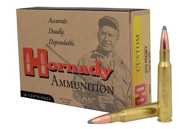 Hornady 275 RIGBY 140GR SP INTERLOCK CUSTOM AMMO