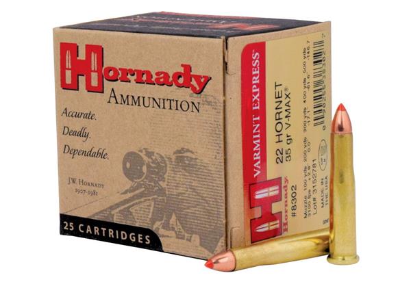 Hornady 22 HORNET 35GR V-MAX (25 PER/BOX)