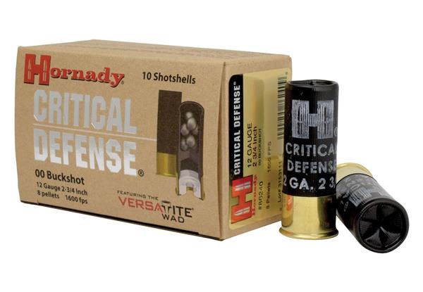 Hornady 12 GA. 00 BUCKSHOT CRITICAL DEFENSE AMMO