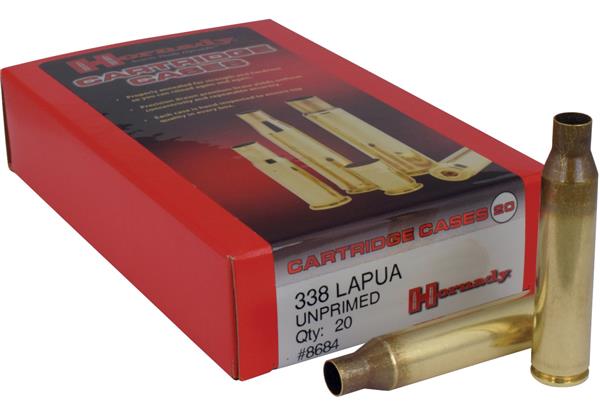 Hornady 338 Lapua Mag Unprimed - 20 Count