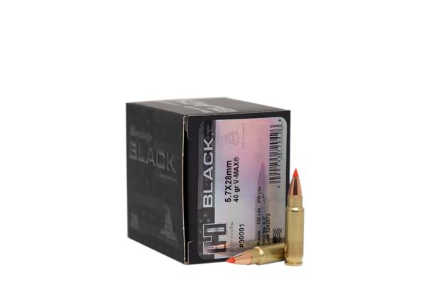 Hornady 5.7 x 28mm 40 Gr V-Max Black - 25 Rounds