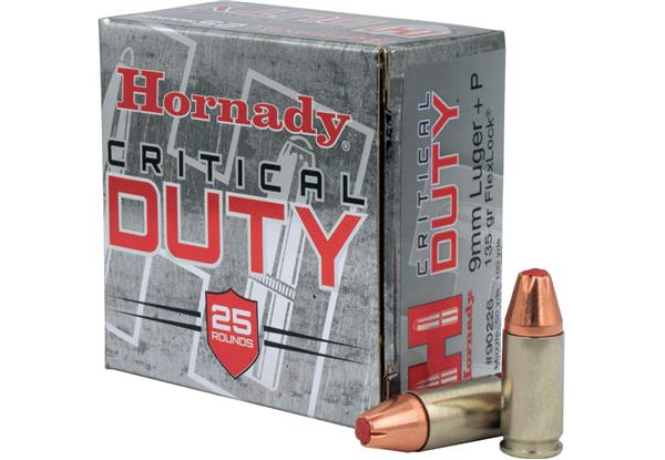 Hornady 9mm Luger+P 135 Gr FlexLock Duty - 25 Rounds