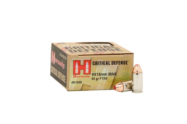 Hornady 9x18 Makarov 95 Gr FTX CD - 25 Rounds