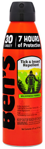 BEN'S DEET BUG SPRAY 177ML ORANGE W LOCK LID