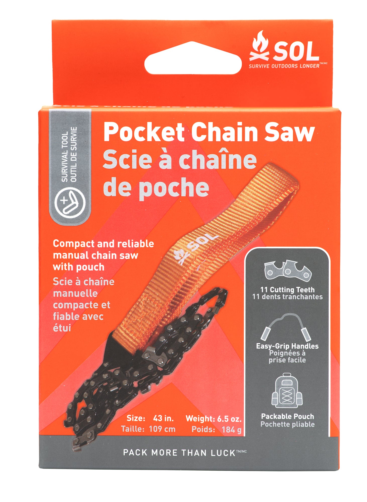 SOL Compact Pocket Chain Saw, 26-Inch Chain and 11