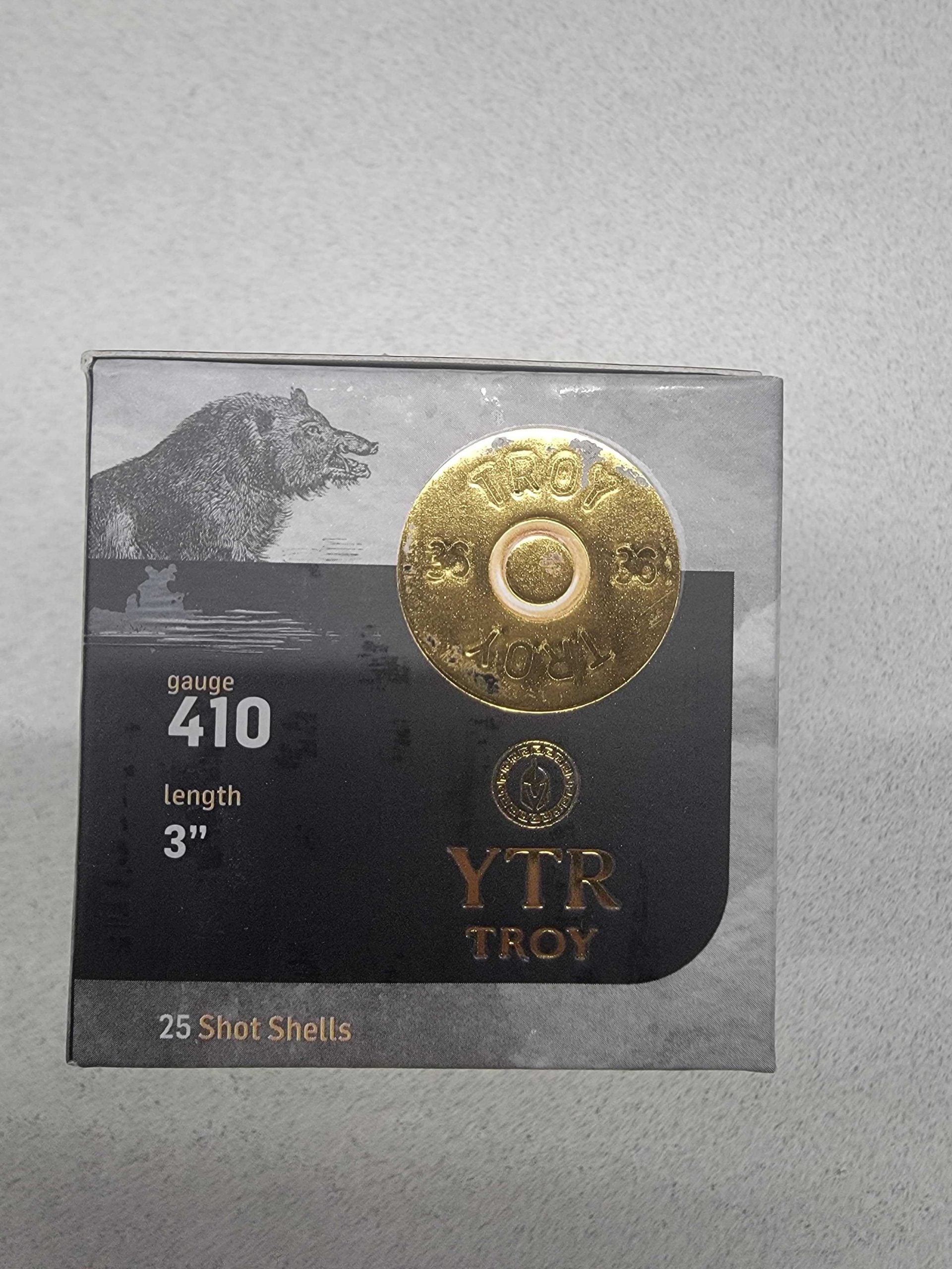 Troy Ammunition 410 Ga, 3″, 5/8oz, #6 Lead Shot Box of 25