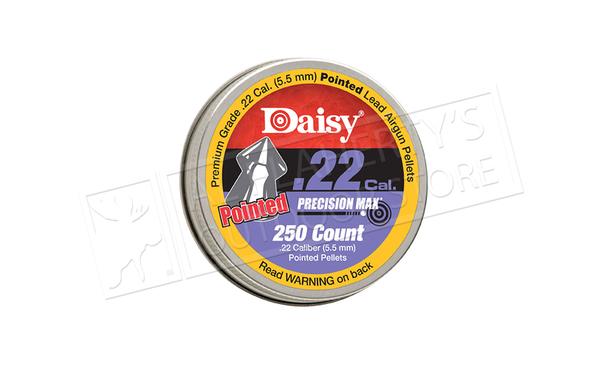 Daisy PrecisionMax .22 Caliber Pointed Pellets – 250 Count