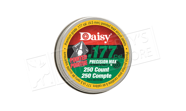 Daisy PrecisionMax .177 Caliber Pointed Pellets – 250 Count Tin