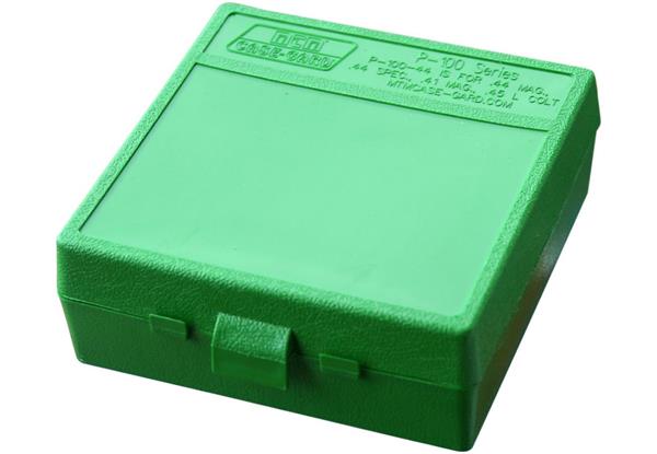AMMO BOX 100 ROUND FLIP-TOP 41, 44, 45 LC GREEN