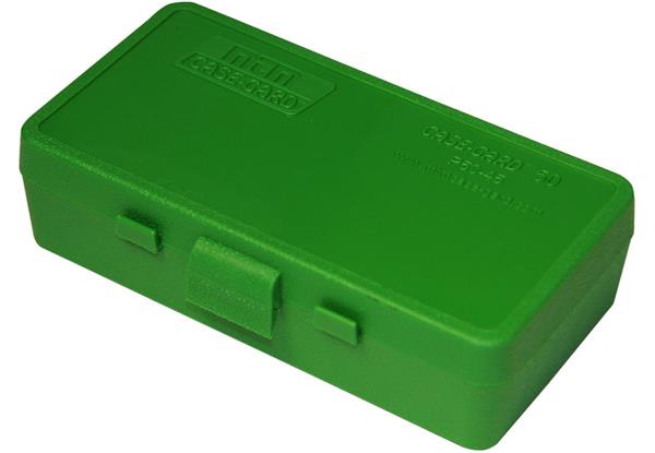 AMMO BOX 50 ROUND FLIP-TOP 40, 10MM, 45 ACP GREEN