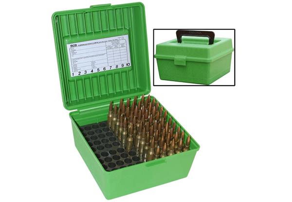 DELUXEAMMOBOX 100RND HDL WSM WSSM ULTRA MAG Green
