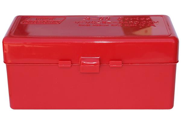 AMMO BOX 60 ROUND FLIP-TOP 243, 308 WIN, 220 SWIFT RED