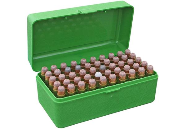 AMMOBOX 50RND FLIPTOP 300 WSM 45-70 7MM R SAUM Green