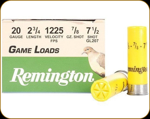 Remington GL207 20 GA 2.75" 7/8OZ. #7.1/2 Game Load – R20042
