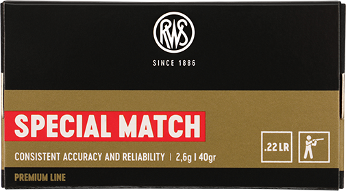 RWS Special Match .22 LR 40gr LRN – 50 Rounds