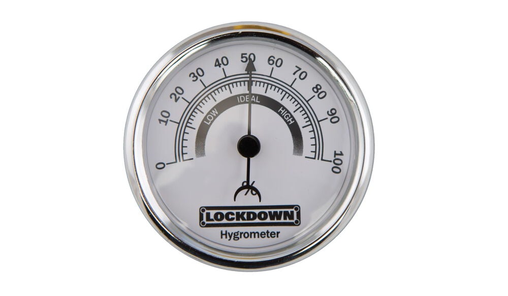 Lockdown analog hygrometer
