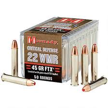 HORNADY CRITICAL DEFENSE  22 WMR  45GR FTX  50 RDS