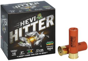 HEVI-SHOT Ammunition HITTER 12GA 3" 1-1/4OZ #4 TUNGSTEN/STEEL (25)