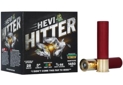 HEVI-SHOT Ammunition HITTER 28 Gauge 3" 3/4 OZ #4 TUNGSTEN/STEEL (25)
