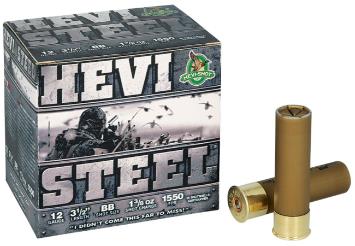 HEVI-SHOT Ammunition HEVI-STEEL 12 Gauge 3-1/2" 1-3/8 OZ BB (25)