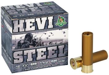 HEVI-SHOT Ammunition HEVI-STEEL 12 Gauge 3-1/2" 1-3/8 OZ BBB (25)
