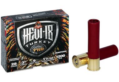 HEVI-SHOT Ammunition HEVI-18 TSS TURKEY 28 Gauge 3" 1-1/4 OZ #9 (5)